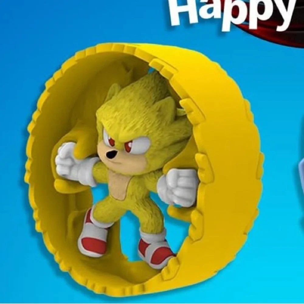 McDonald’s 2024 Happy Meal X Sonic The Hedgehog 3 Toy #3 Sonic Yellow Roller OS